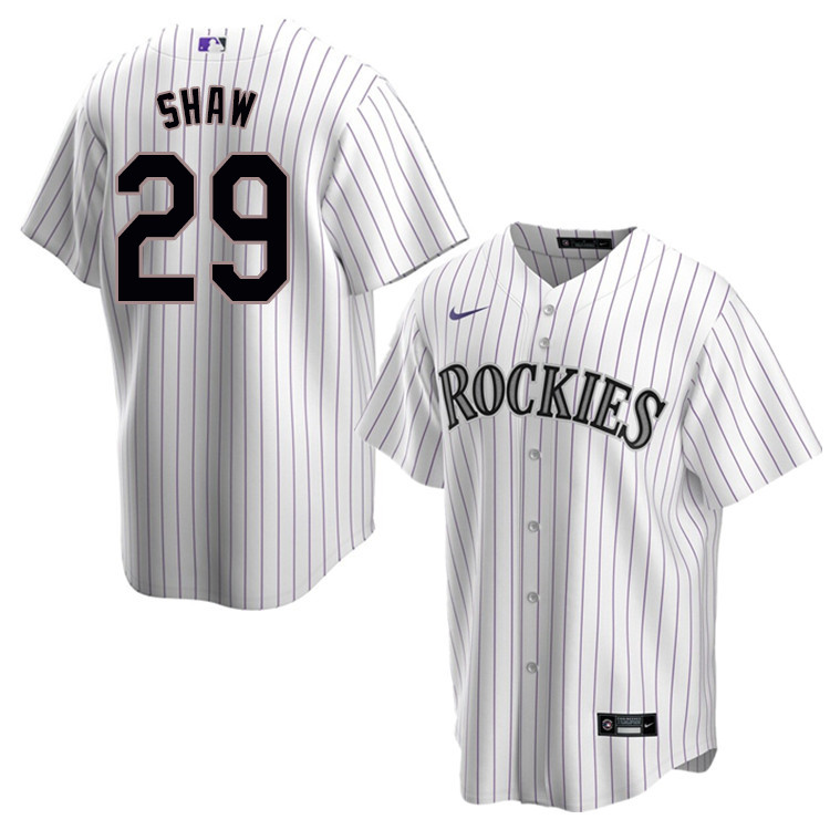 Nike Men #29 Bryan Shaw Colorado Rockies Baseball Jerseys Sale-White